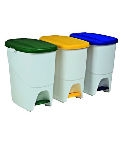 Garbage container with interior separator. 40 Liters (4 colors)