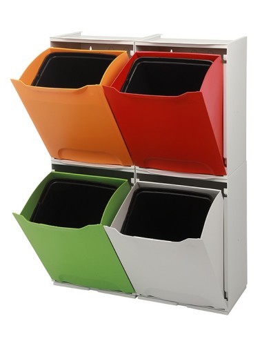 Stackable recycling bin of 15 liters (6 models)