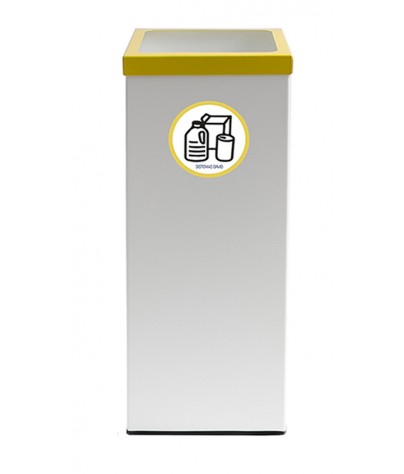 Weißer Metall-Recyclingbehälter 44 Liter (5 Farben)