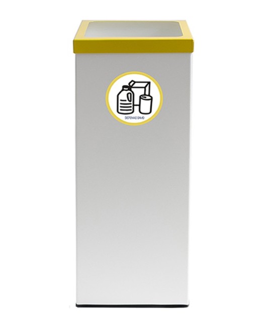 Weißer Metall-Recyclingbehälter 44 Liter (5 Farben)