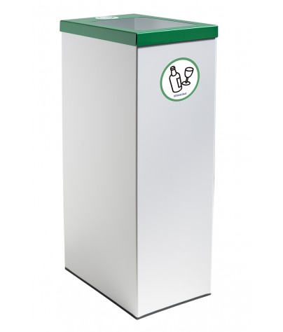 Papelera de reciclaje blanca metálica 70 Litros (5 colores)