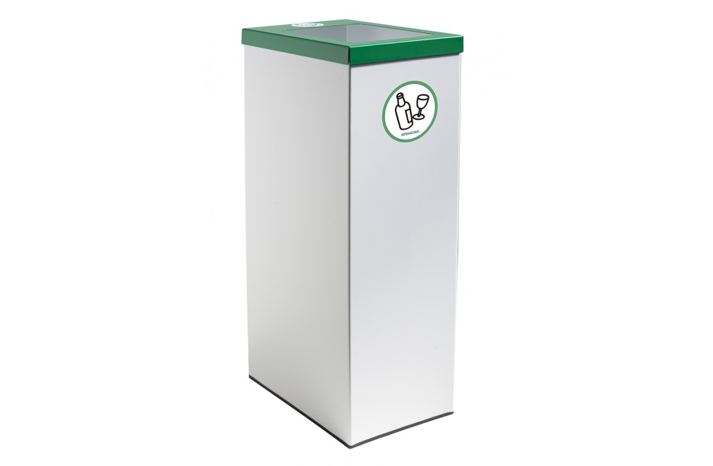 Weißer Metall-Recyclingbehälter 70 Liter (5 Farben)