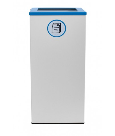 Weißer Metall-Recyclingbehälter 76 Liter (5 Farben)