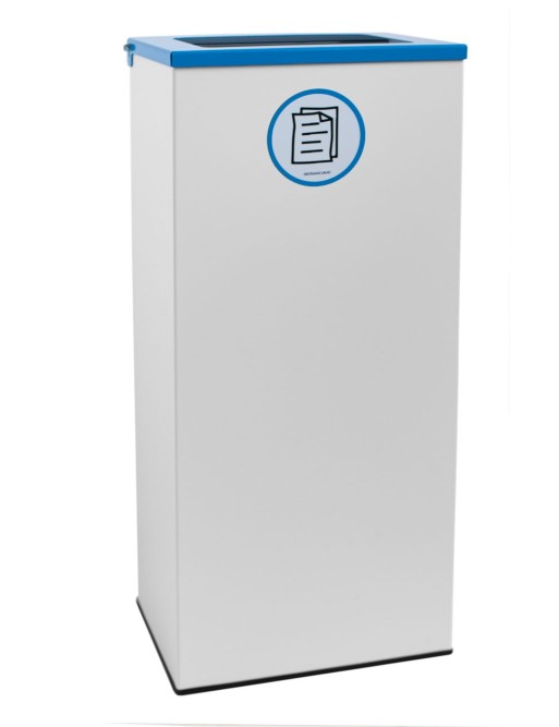 Wastepaper basket 76 Liters. Textured white color (Blue)