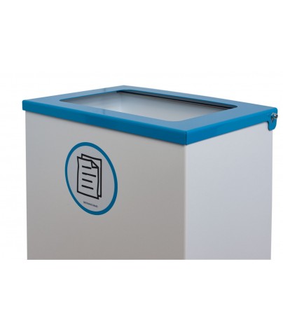 Wastepaper basket 76 Liters. Textured white color (Blue)