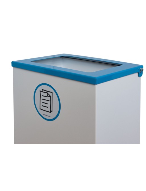 Weißer Metall-Recyclingbehälter 76 Liter (5 Farben) Weißer Metall-Recyclingbehälter 76 Liter (5 Farben)