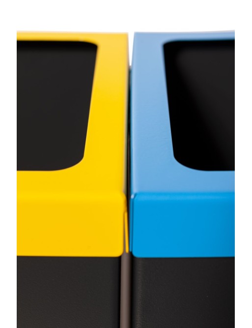 Schwarzer Metall-Recyclingbehälter 44 Liter (5 Farben)