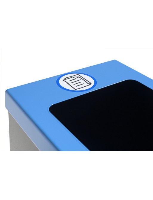 Schwarzer Metall-Recyclingbehälter 70 Liter (5 Farben)