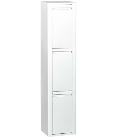 Metal furniture for recycling with three compartments, model Vienna 2 (White)