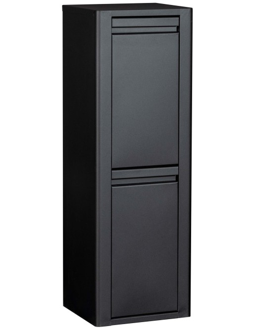 Mueble metálico para reciclaje con dos compartimentos, modelo Viena 2 (negro) Mueble metálico para reciclaje con dos compartimentos, modelo Viena 2 (negro)