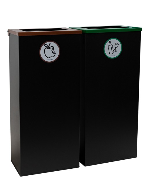 Papelera de reciclaje metálica 91Litros con tapa (5 colores)