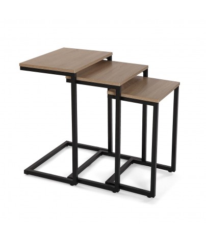 Set of three side tables, model Office