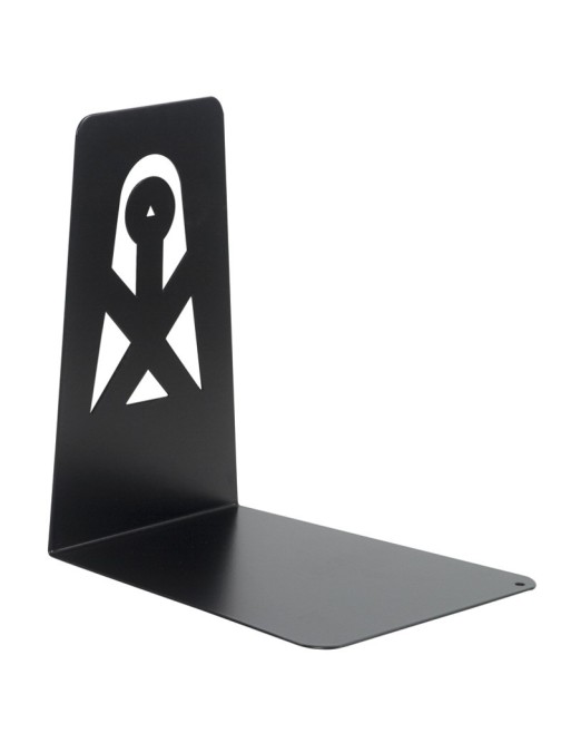 Sujetalibros grande metálico estampado