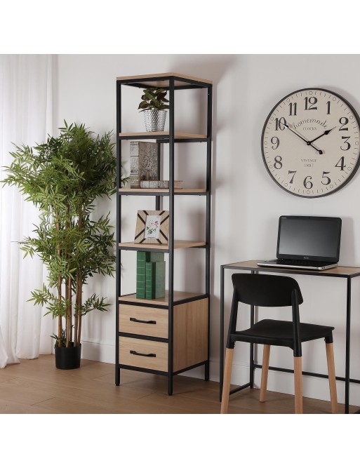 Regal mit 5 Regalen und 2 Schubladen