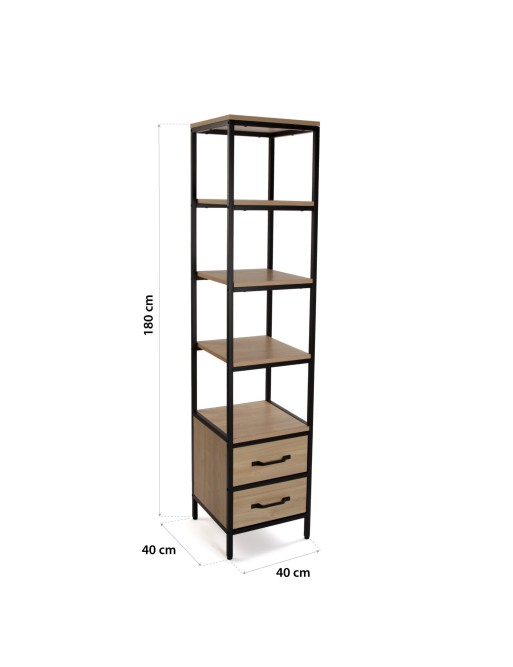 Shelf with 5 shelves and 2 drawers Shelf with 5 shelves and 2 drawers