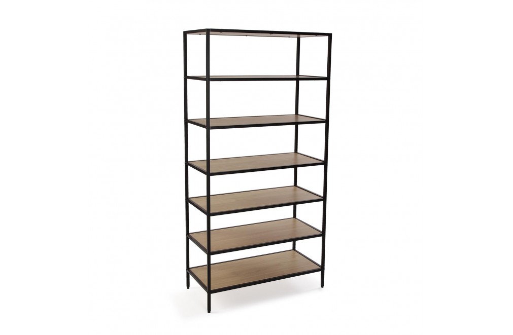 Metal shelf with 7 wooden shelves. Tulum 2 model