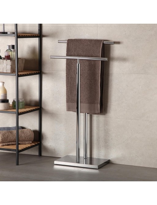 Toallero de baño cromado. Modelo 1