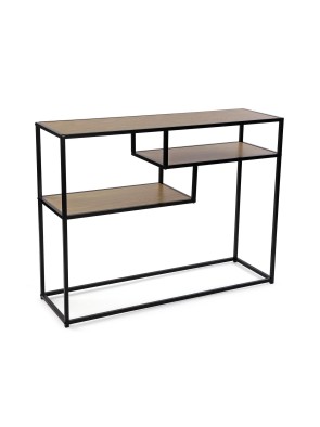 ENTRANCE TABLE WITH TWO SHELVES. MODEL UP (BROWN/BLACK)