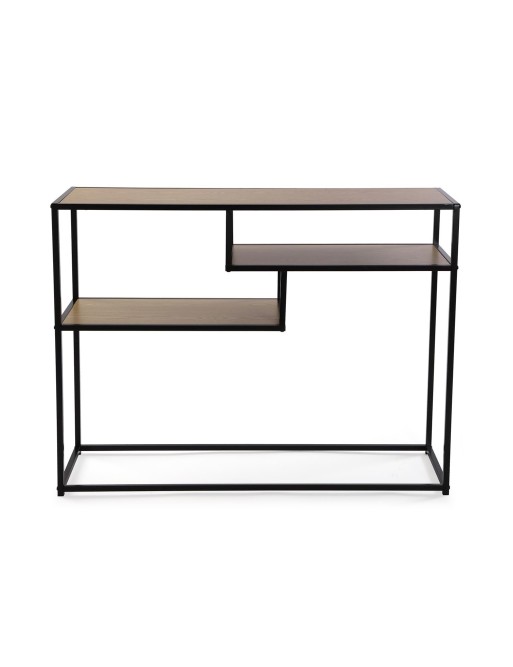 ENTRANCE TABLE WITH TWO SHELVES. MODEL UP (BROWN/BLACK)