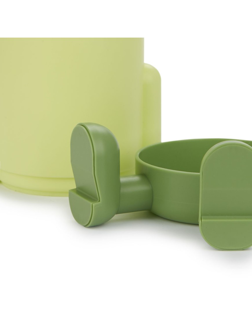 Green plastic pencil holder or pen holder