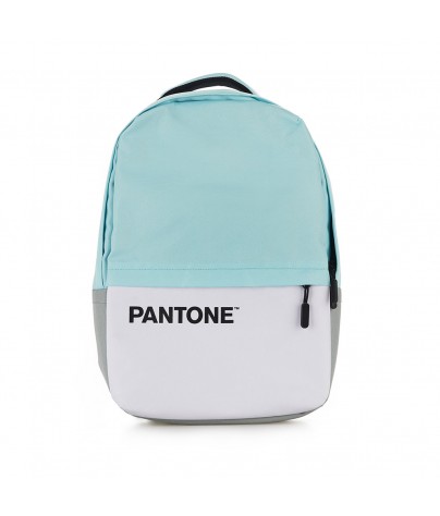 Turquoise backpack with USB cable included. Pantone Model