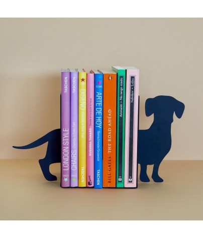 Sujeta libros metálico 16x10x13,5 cm. Modelo Dog