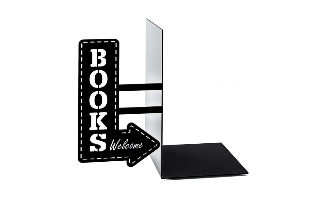 Buchstützen aus metall 17x10x19,5 cm. Modell Bookshop