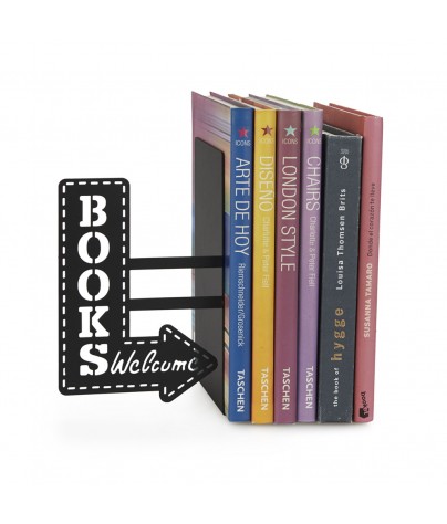 Buchstützen aus metall 17x10x19,5 cm. Modell Bookshop