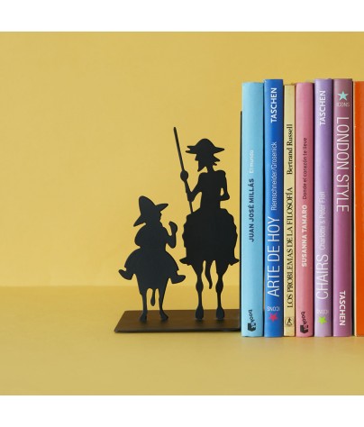 Sujeta libros metálico 17x10x10 cm. Modelo Don Quijote