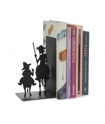 Sujeta libros metálico 17x10x10 cm. Modelo Don Quijote