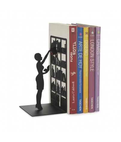 Buchstützen aus metall 17x10x8,5 cm. Modell Library