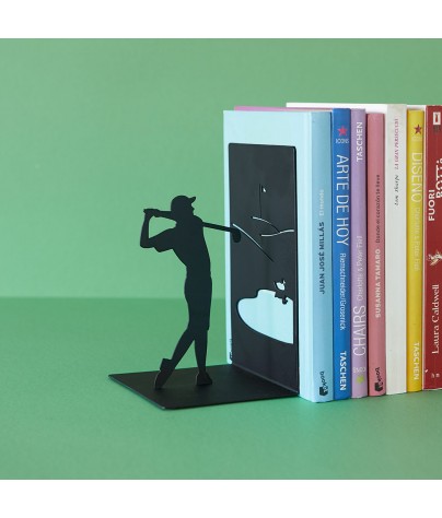 Sujeta libros metálico 17x10x10 cm. Modelo Golf