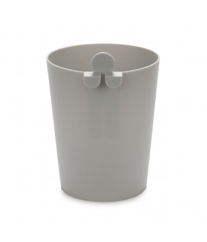 Gray plastic trash can. Recycling model