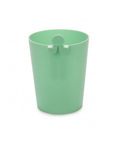 Green plastic trash can. Recycling model