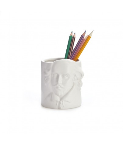 Pencil holder or Ceramic pencil. Model Shakespeare