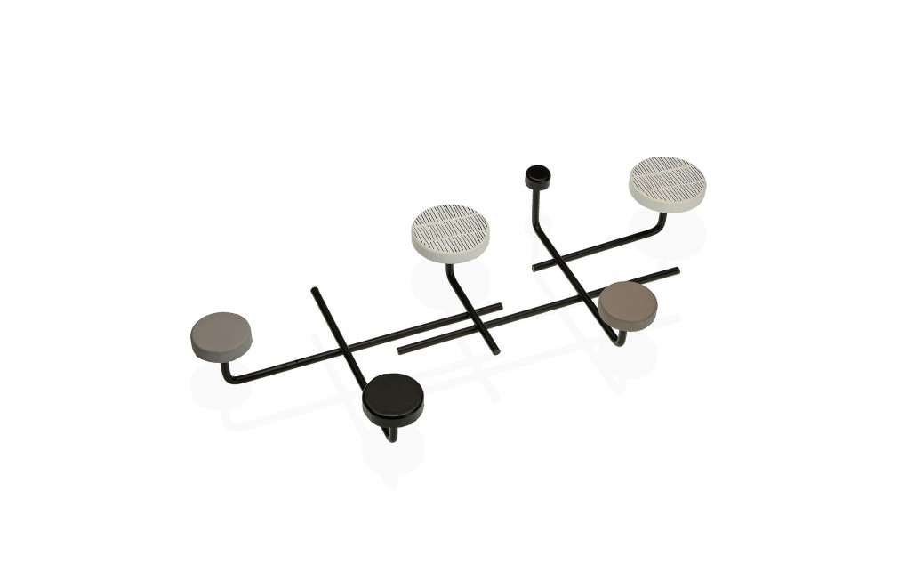 Wall-mounted rack with 6 hooks. Six model