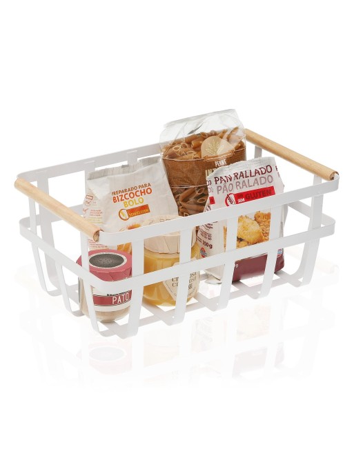 FRUIT BOWL WITH WOODEN HANDLES TALL MODEL