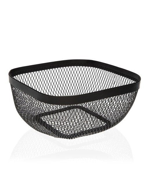 BLACK METAL FRUIT BOWL MEASURING 26.5CM BLACK METAL FRUIT BOWL MEASURING 26.5CM