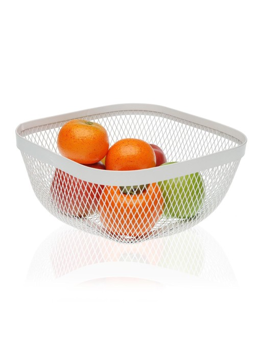 OBSTSCHALE AUS WEISSEM METALL MISST 26,5 CM OBSTSCHALE AUS WEISSEM METALL MISST 26,5 CM