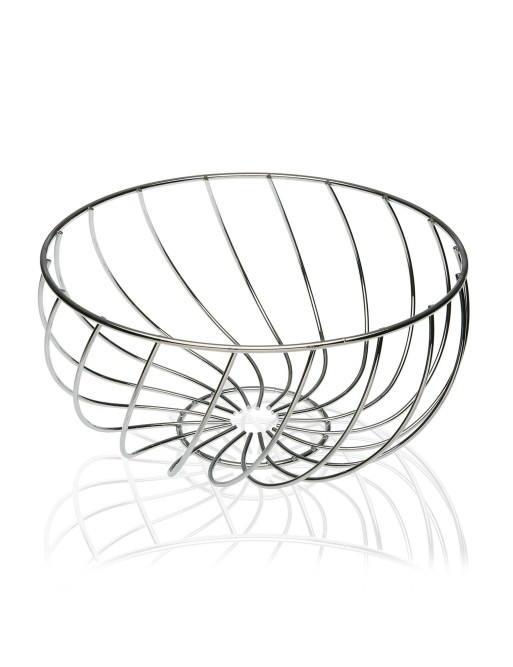 CHROME-PLATED METAL FRUIT BOWL 14x28 cm CHROME-PLATED METAL FRUIT BOWL 14x28 cm