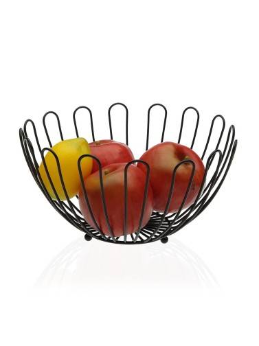 CORBEILLE À FRUITS EN MÉTAL NOIR 26CM