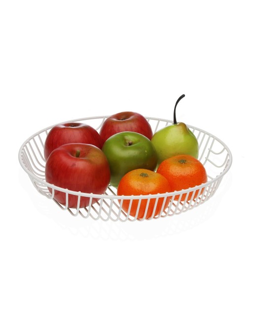 WHITE METAL FRUIT BOWL 30x4,7 cm WHITE METAL FRUIT BOWL 30x4,7 cm