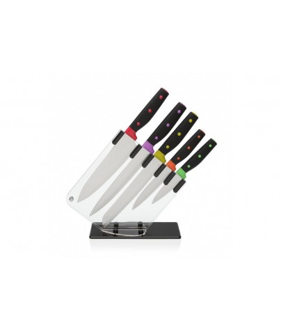 SET OF 5 KNIVES WITH STAND...