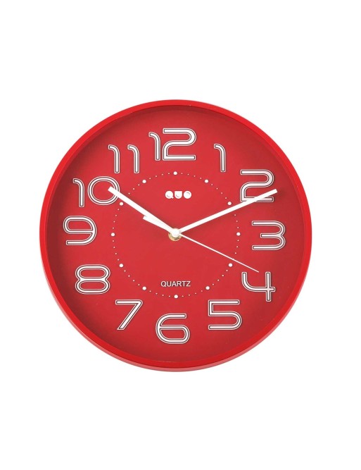 HORLOGE MURALE ROUGE 30 CM MODÈLE AITOR HORLOGE MURALE ROUGE 30 CM MODÈLE AITOR