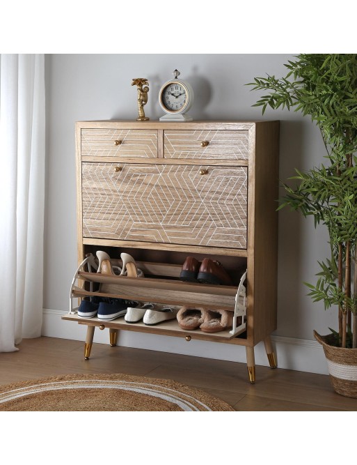 FIGURA DE SOBREMESA MODELO ARBOL CON MONO COLOR DORADO