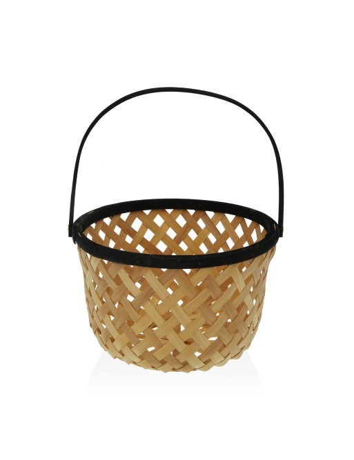 OBSTSCHALE AUS NATURHOLZ UND SCHWARZEM GRIFF 28,5x18 cm OBSTSCHALE AUS NATURHOLZ UND SCHWARZEM GRIFF 28,5x18 cm