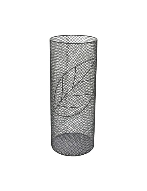SUPPORT DE PARAPLUIE EN MÉTAL MODÈLE FEUILLES DE COULEUR NOIRE