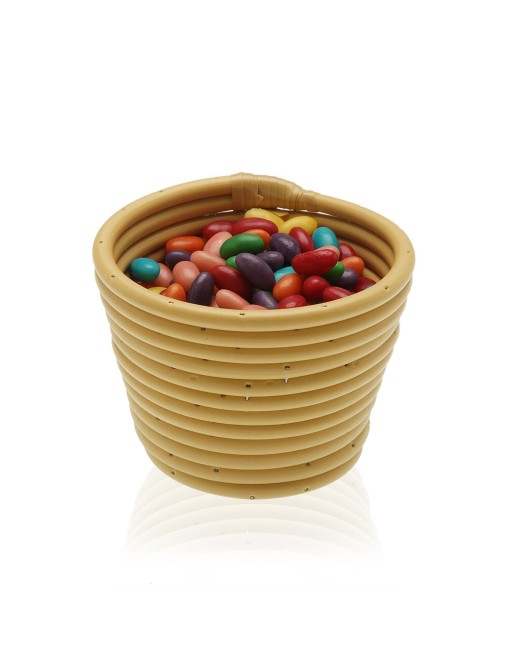 CESTA REDONDA COLOR MOSTAZA 10x13x13 cm CESTA REDONDA COLOR MOSTAZA 10x13x13 cm