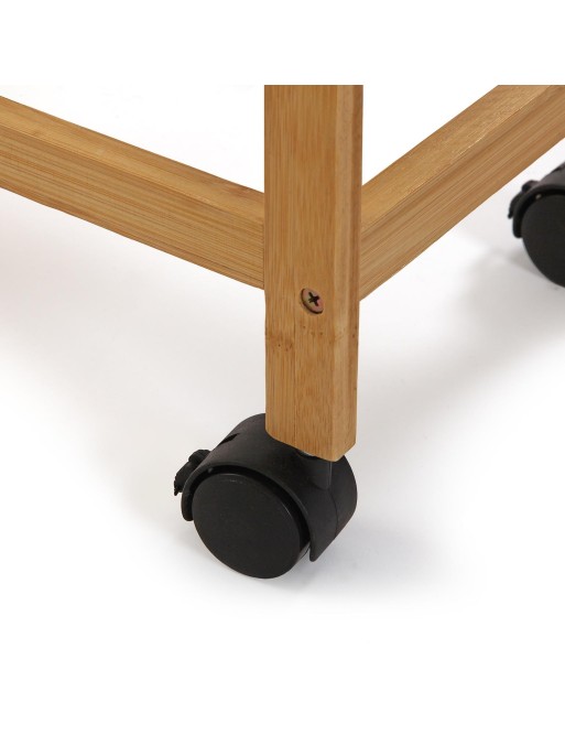 Chariot à roulettes avec 2 paniers et 2 étagères, modèle Bamboo Chariot à roulettes avec 2 paniers et 2 étagères, modèle Bamboo