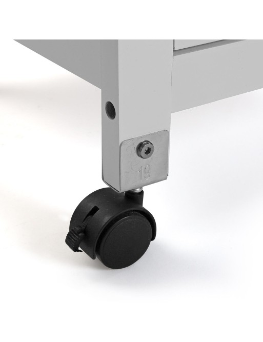 Meuble de cuisine avec 1 tiroir et 2 étagères, modèle ACIER INOX Meuble de cuisine avec 1 tiroir et 2 étagères, modèle ACIER INOX